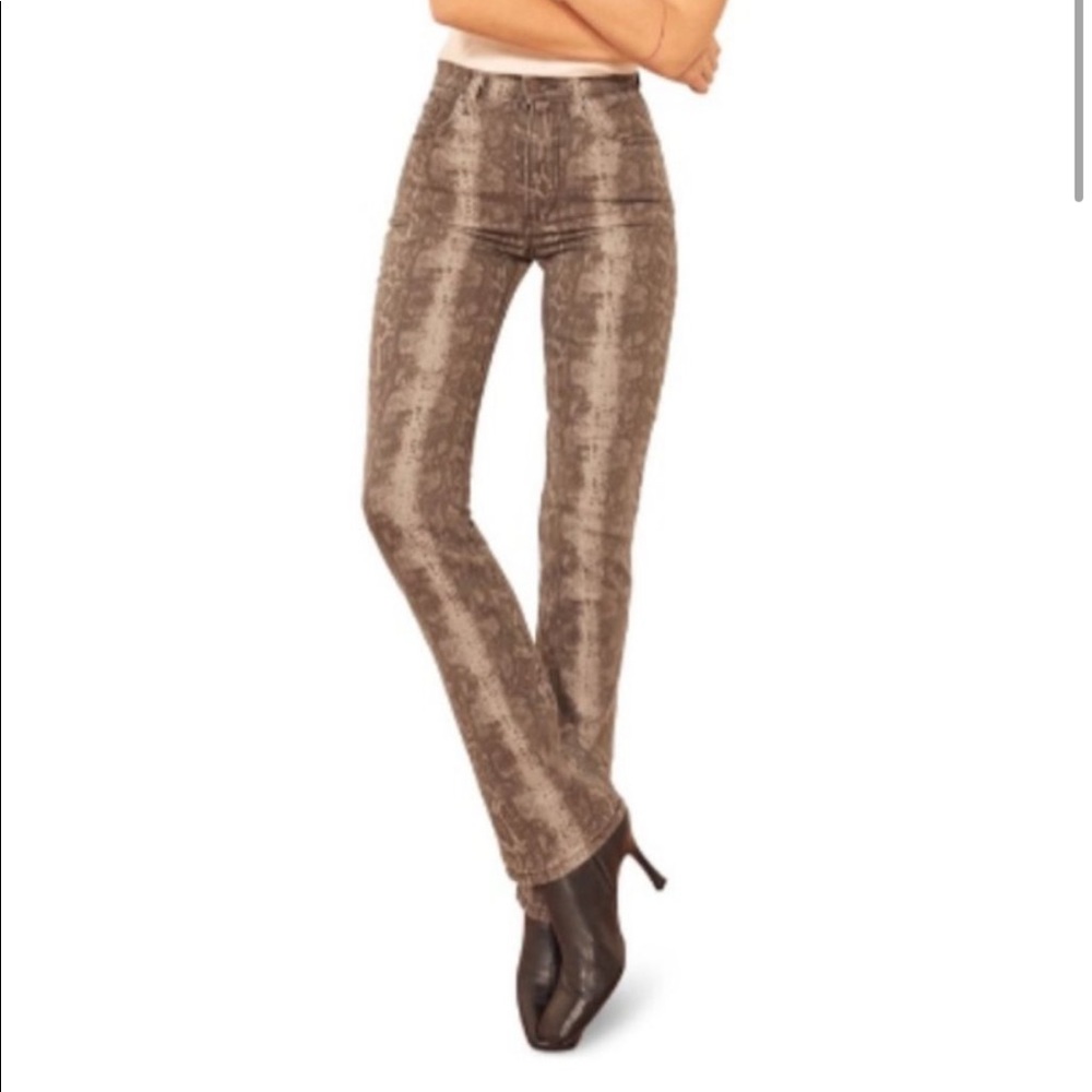 Reformation python jeans
